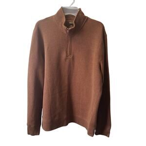 Sonoma Goods For Life Men Brown Pullover Fleece Long Sleeve Mock Neck Sweater-XL